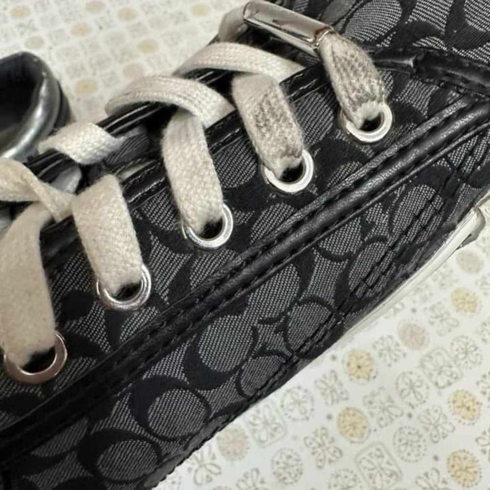 Coach Black and White Sneakers - Picture 4 of 9